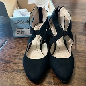 Black life stride heels